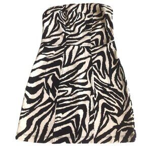 Peep women Strapless Mini Dress stretch Size S color black and white